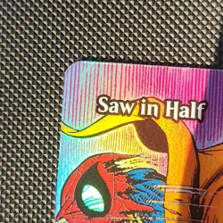 Saw in Half Borderless Foil Marvel Spider-man M 0021 MAR EN MTG NM Pack Fresh - Image 2