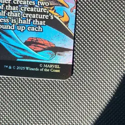 Saw in Half Borderless Foil Marvel Spider-man M 0021 MAR EN MTG NM Pack Fresh - Image 4