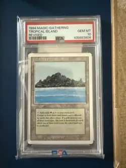 Tropical Island Revised Edition PSA 10 BGS 9.5 MTG Magic the Gathering - Image 1