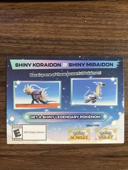 Shiny Miraidon Koraidon Code GameStop Pokemon - Physical PROMO Card- Unused Code - Image 2
