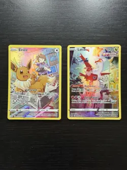 Pokemon Latias 2023 And Eevee 2022 Full Art Card Lot Of 2 Holo Rare - Image 1