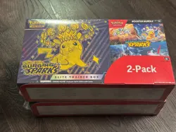 🔥 2 BOXES ✅ Pokemon Surging Sparks ETB + Booster Bundle Costco 2-Pack SEALED 🚀 - Image 1