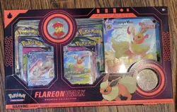 New, Sealed Pokemon Flareon VMAX Premium Collection - Image 1