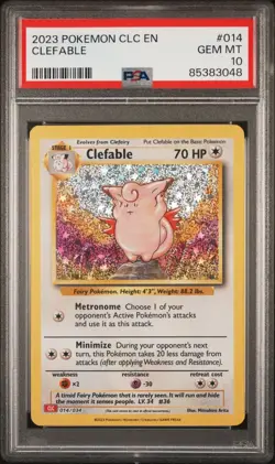 PSA 10 GEM MT 2023 Pokemon TCG Classic Charizard Deck CLC Clefable #014 - Image 1