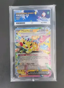 Pokemon TCG: Pikachu EX 057/191 Ultra Rare Surging Sparks: ACE 9 MINT (PSA) - Image 1