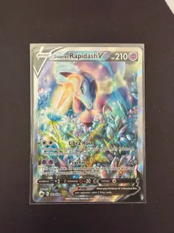 Pokemon TCG Galarian Rapidash V (Alternate Full Art) 168/198 Chilling Reign - NM - Image 1