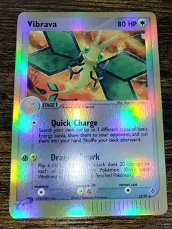 Vibrava 22/97 EX Dragon Reverse Holo Rare 2003 Pokemon NM-M - Image 2