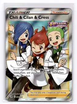Chili & Cilan & Cress (Full Art) SWSH08: Fusion Strike - Pokemon NM 258/264 - Image 1