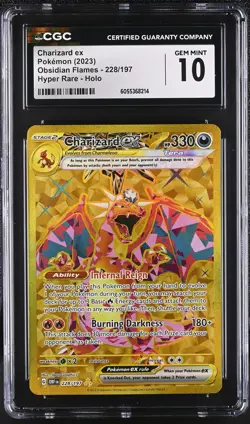 CHARIZARD EX Obsidian Flames Hyper Rare #228 CGC 10 Gem Mint Pokemon - Image 1
