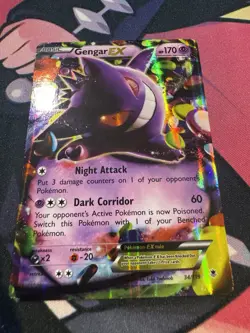 Gengar EX 34/119 XY Phantom Forces LP really solid condition for age pokemon - Image 1