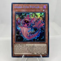 Yugioh Snake-Eyes Poplar 25LP-EN002 Secret Rare with Stamp NM - Image 1