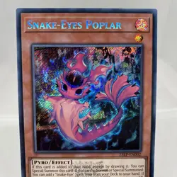 Yugioh Snake-Eyes Poplar 25LP-EN002 Secret Rare with Stamp NM - Image 3