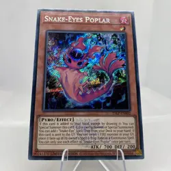 Yugioh Snake-Eyes Poplar 25LP-EN002 Secret Rare with Stamp NM - Image 4