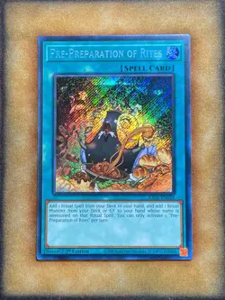 Yugioh Pre-Preparation of Rites RA01-EN055 Secret Rare 1st Ed NM - Image 1