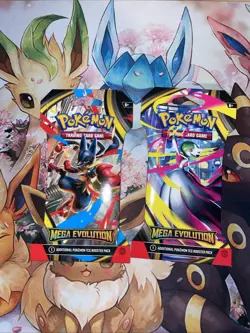 2 Pack Pokemon Mega Evolution Sleeved Booster Packs TCG Trading Card Game Sealed - Image 1