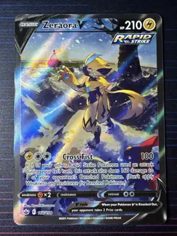 Pokemon TCG Zeraora v Chilling Reign Alternate Full Art Ultra Rare Card 166/198 - Image 1