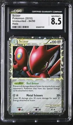 CGC 8.5 Scizor 2010 Undaunted 84/90 Holo Pokemon Card - Image 1