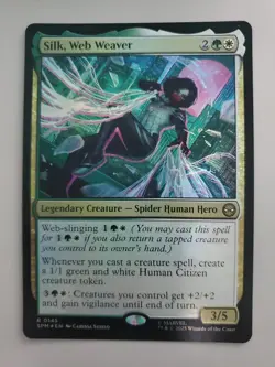 MTG Silk, Web Weaver Marvel's Spider-Man Foil Rare - Image 1