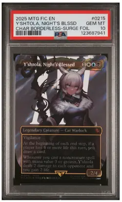 2025 MTG Y'shtola, Night's Blessed Borderless Surge Foil PSA 10 - Image 1