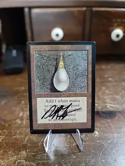 Dan Frazier Signed Magic the Gathering MTG Collectors' Edition Mox Pearl HP - Image 1