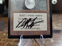 Dan Frazier Signed Magic the Gathering MTG Collectors' Edition Mox Pearl HP - Image 4