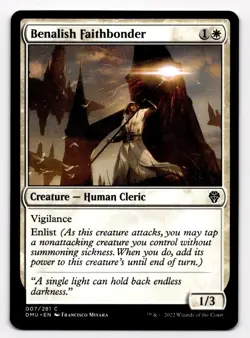 Benalish Faithbonder 7 MTG NM Dominaria United - Image 1