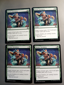 4X - MTG - MAGIC THE GATHERING MTG AETHERDRIFT BESTOW GREATNESS NM/M - Image 1