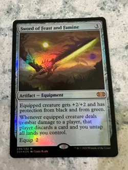 Sword of Feast and Famine - Double Masters - Foil - NM - Near Mint - MTG - Image 1