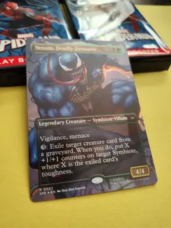MTG - FOIL Venom, Deadly Devourer (Borderless) - Spider-Man SPE 0022, In Hand - Image 1