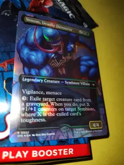 MTG - FOIL Venom, Deadly Devourer (Borderless) - Spider-Man SPE 0022, In Hand - Image 4