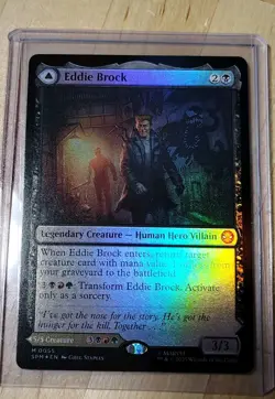 Eddie Brock 0055 Venom, Lethal Protector MTG Marvel's Spider-Man FOIL Fresh Pull - Image 1