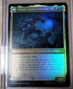 Eddie Brock 0055 Venom, Lethal Protector MTG Marvel's Spider-Man FOIL Fresh Pull - Image 2