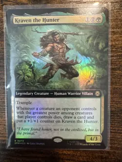 Kraven the Hunter #273 Extended Art Foil | MTG Marvel Spider-Man Villain - Image 1