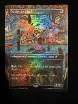 MTG Dockside Chef *BORDERLESS RAINBOW FOIL* Secret Lair Drop 1629 NM - Image 1