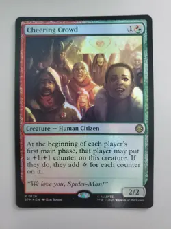 MTG Cheering Crowd Marvel's Spider-Man Foil Rare - Image 1