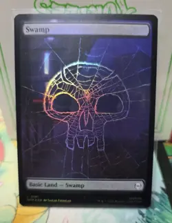 NM-Mint, English MTG Foil Swamp (0191) - Foil Marvel's Spider-Man Magic the Gath - Image 1