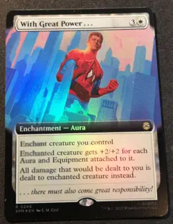 With Great Power... - Foil - Extended Art - SPM - MTG - EN - NM - 0248 - Image 1