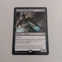 Rune-Scarred Demon - Foundations MTG NM - Image 1