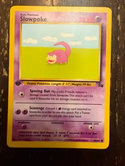 Pokemon Slowpoke | Fossil | First Edition | 55/62 | 1999 LP - Image 1