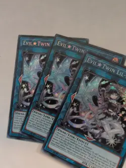 3X Yugioh Evil Twin Lil-la BLCR-EN097 Secret Rare 1st Edition NM - Image 1