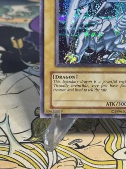 2002 Blue-Eyes White Dragon DDS-001 Secret Rare Holo YuGiOh Card English - Image 5