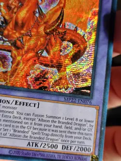 Albion The Branded Dragon Prismatic Secret Rare MP22-EN076 Yugioh - Image 4