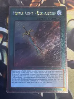 Yugioh: Noble Arms - Excaliburn - NKRT-EN023 Platinum Rare Limited Edition LP - Image 1