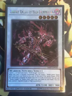 Yugioh: Ignoble Knight Of High Laundsallyn - NKRT-EN036 Limited Ed Platinum NM - Image 1