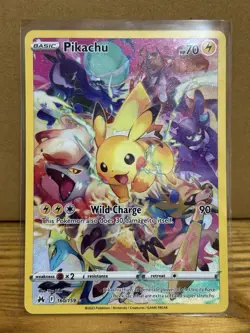 Pikachu 160/159 Crown Zenith Secret Rare Holo Pokemon Card Game - Image 1