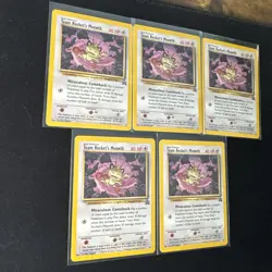 Team Rocket's Meowth Promo 18 Pokemon 5 Card Lot - Image 3
