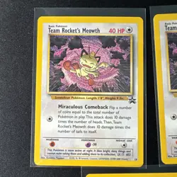 Team Rocket's Meowth Promo 18 Pokemon 5 Card Lot - Image 4