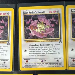 Team Rocket's Meowth Promo 18 Pokemon 5 Card Lot - Image 5