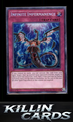 Infinite Impermanence FLOD-EN077 Secret Rare Flames of Destruction YuGiOh Card N - Image 1