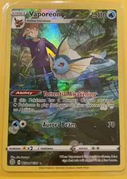 Pokemon TCG Vaporeon TG02/TG30 Brilliant Stars Trainer Gallery Card - Image 1